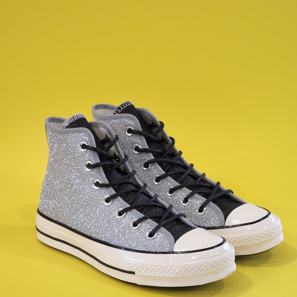 Converse Shoes - Converse Chuck 70 Hi Authentic Glam Silver Glitter Women's Sneakers 572038C NWT